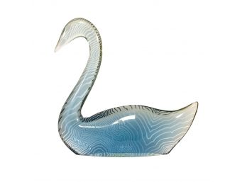Blue Lucite Swan By Abraham Palatnik