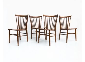 Vintage Wingback Spindle Chairs By Richardson Brothers - Set Of 4