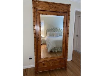 B1, Bamboo Armoire With Mirror