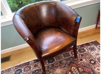 B8, Brown Leather Club Chair