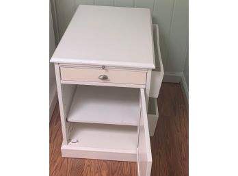 White Wood File Cabinet