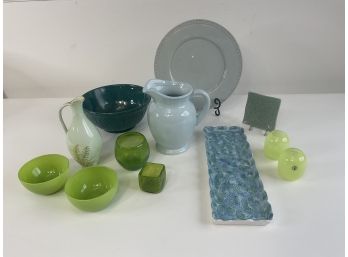 Assorted Green & Blue Decor