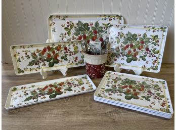 Plastic Strawberry Garden Serving Trays