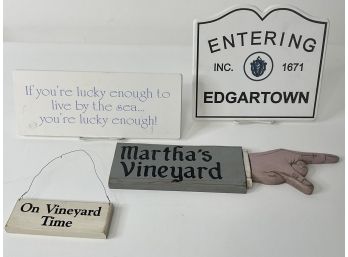 Collection Of Marthas Vineyard Wall Decor Signs