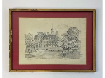 The Governor's Palace Virginia Signed Artwork