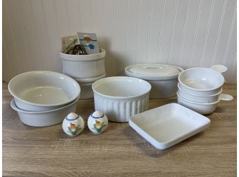 French White Stoneware Pieces By Apilco, Emile Henry And More!