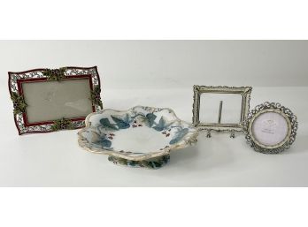 Davenport Ivy Wreaths Footed Bowl, Christmas Picture Frame And More!