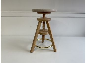 Adjustable Height Wooden Stool