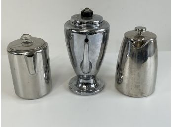 Vintage Coffee Percolator & Two Coffee Servers