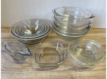 Clear Glass Pyrex Mixing Bowls And More