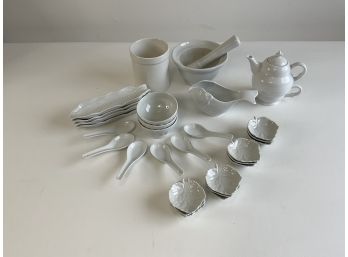 White China Serving Accessories By Apilco And More