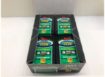 34 Packs Of 1992 Topps Stadium Club Football