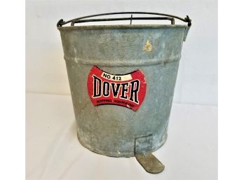 Vintage Galvanized Metal Dover #412 Mop Bucket