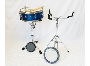Active 14' Snare Drum, Stands, Sticks & Practice Pads