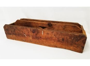 Handmade Primitive Carpenters Wooden Tool Box Carrier