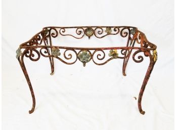 Antique French Scrolled Wrought Iron Table No Top