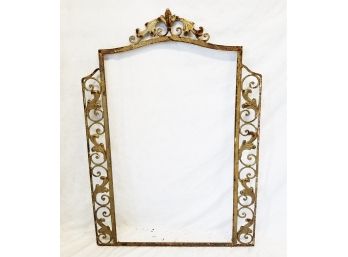 Antique Wrought Iron Rectangular Mirror Frame