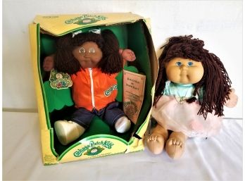 Two Original Cabbage Patch Dolls: One With Birth Certificate