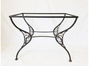 Rectangular Black Wrought Iron Table