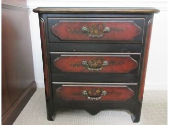 Hand Painted, Antiqued Small Chest Of Drawers