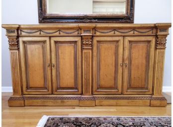 Substantial Century Furniture Carved Maple 18th Century Style Sideboard