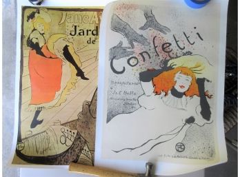 Two Toulouse Lautrec Reproduction Prints