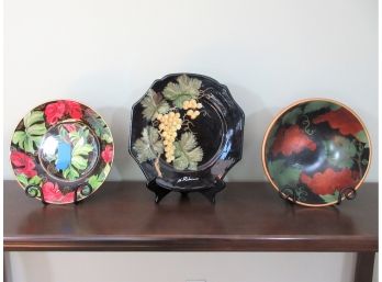 Three Contemporary Artist Signed Ceramics