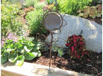 Whimsical Barbed Wire Garden Sculpture