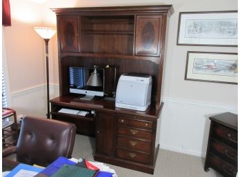 Office Work Desk Station With Shelving And Cabinets
