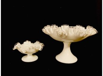 Vintage Fenton Silvercrest Compote Pairing