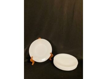 6 Milk Glass Plates By Federal Glass Co.