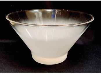 Vintage Mid Century White Frosted Glass Blendo Serving Bowl