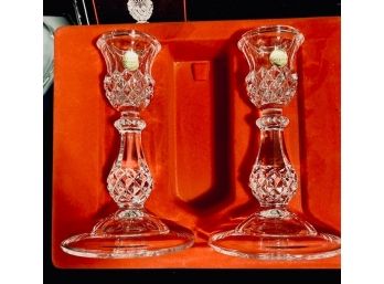 Cristal D'Arques Candlestick Pairing - NEW Old Stock