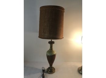 Mid Century Drip Glaze Table Lamp 26'