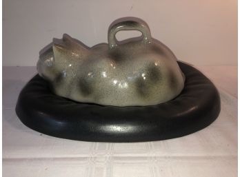 Wayne Shadburne Cat Covered Platter 13 1/4'