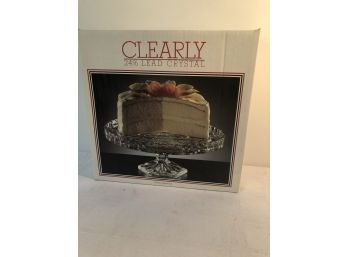 Clearly 24' Lead Crystal Cake Plate