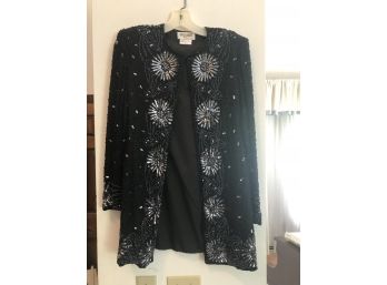 Black Sequined Jacket Size Small