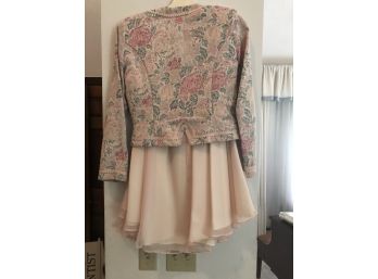 2 Pc Embroidered Jacket & Skirt