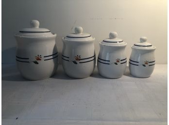 Vintage 4 Pc Canister Set