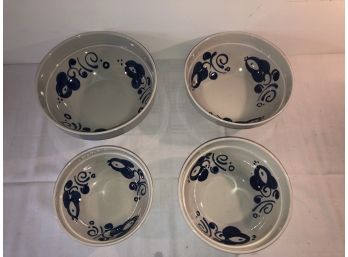 4 Bowls Hand Painted (Made By Amat)