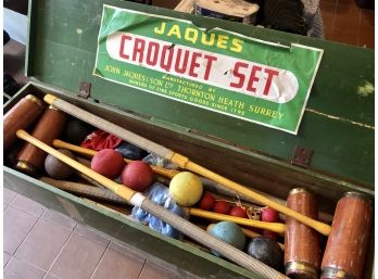 Jaques Croquet Set And Box.