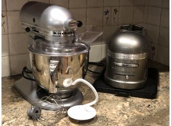 KitchenAid Mixer And Toaster With Attachments