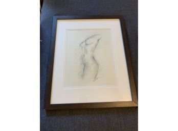 Well Done Original Drawing Signed And Dated Double Matted