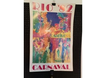 Leroy Neiman Original Signed Poster(Rio 82 Carnival)