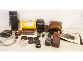 Assortment Of Vintage Camera & Photography Accessories-Kodak, GE, Noritar, Fotolux And More