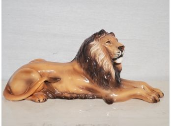 Regal Vintage Ethan Allen Porcelain Laying Down Lion Statue Figurine