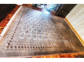 Vintage Wool 9' X 12' Patterned Area Rug