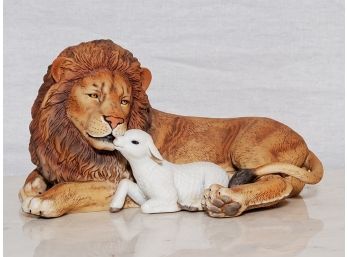 Lenox Peaceable Kingdom Lion & Lamb Bisque Porcelain Figurine