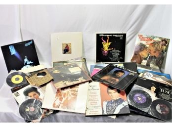 Vintage 45s And 33s RPMs Galore, Barbara Streisand, Grover Washington, And Young Willie Nelson Lot#3