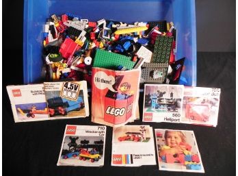 Lot Of Miscelleanous LEGO Pieces With Instruction Booklets